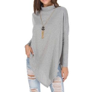 Long Batwing Sleeves TurtleNeck Comfy Pullover